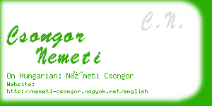 csongor nemeti business card